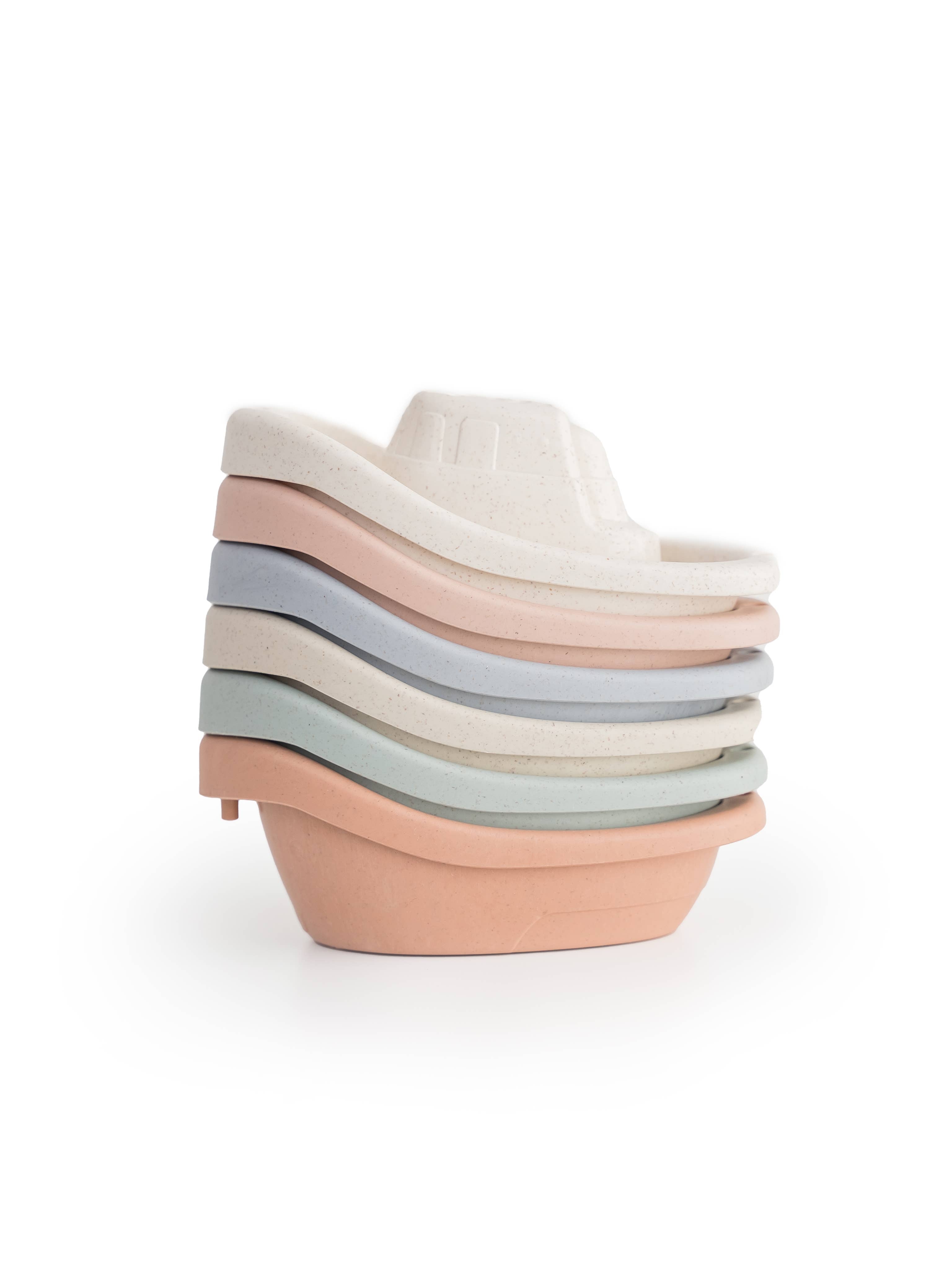 Image of Colored Organics - KENDI Baby Wheat Straw Boat Toy Set